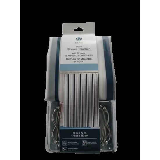 PEVA Printed Liner with Metal Hooks