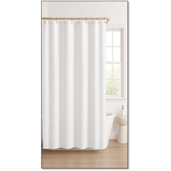 Embossed Fabric Shower Curtain
