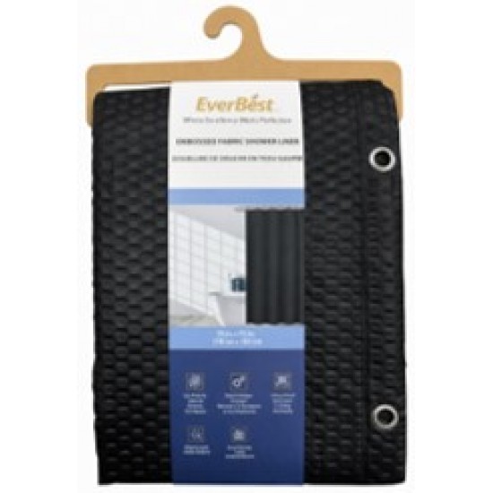 Embossed Fabric Shower Curtain