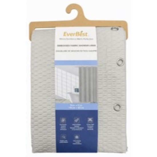 Embossed Fabric Shower Curtain