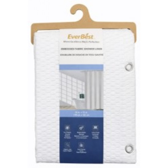 Embossed Fabric Shower Curtain