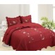 Embroidered 3 piece Quilt Set - Solid / Ensemble Courtepointe brodée de 3 pièces - Solide