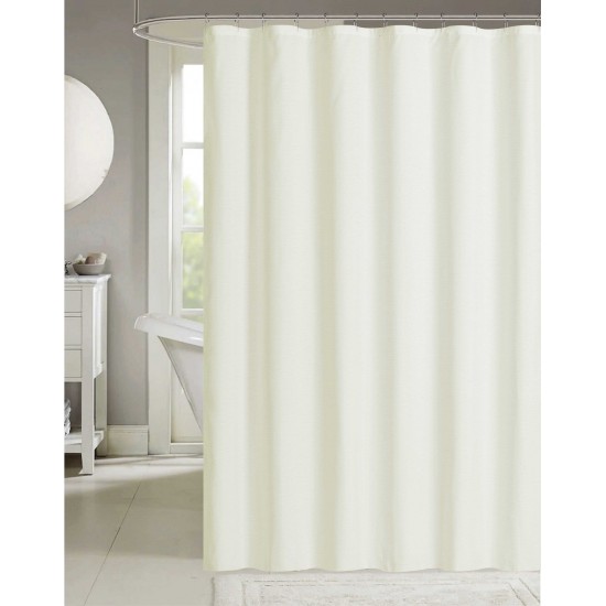 Marina Solid Shower Curtain Polyester with 12 Metal Hooks 70" X 72" - 178cm X 183cm / Marina rideau de douche solide en polyester avec 12 crochets en métal