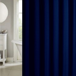 Marina Solid Shower Curtain Polyester with 12 Metal Hooks 70" X 72" - 178cm X 183cm / Marina rideau de douche solide en polyester avec 12 crochets en métal