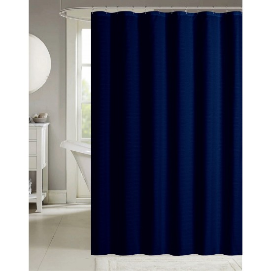 Marina Solid Shower Curtain Polyester with 12 Metal Hooks 70" X 72" - 178cm X 183cm / Marina rideau de douche solide en polyester avec 12 crochets en métal
