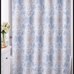 Printed Embossed Fabric Shower Curtain Liner