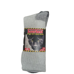 Works Socks Grey with Black Bottom 10-13