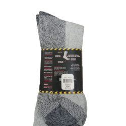 Works Socks Grey with Black Bottom 10-13