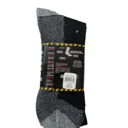 Works Socks Black with Grey Bottom 10-13