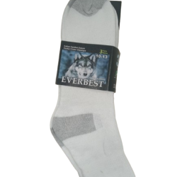 Ankle Socks - White with Grey Bottom -9-11 - 10-13