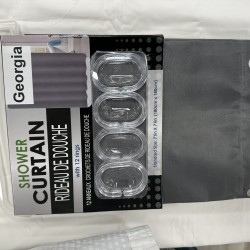 Georgia Shower Curtain with 12 Plastic Rings