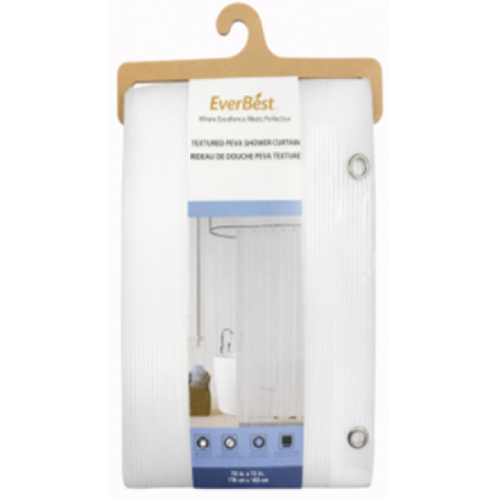 Textured PEVA Shower Curtain