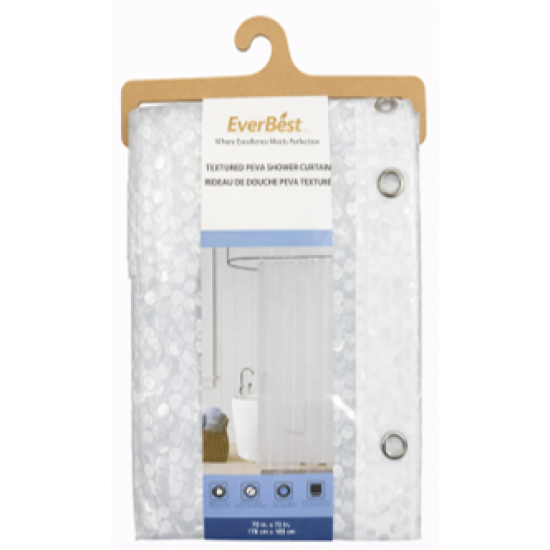 Textured PEVA Shower Curtain