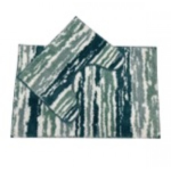 Thunder Bay - 15 Pieces Bathroom Mat Set with Matching Shower Curtain