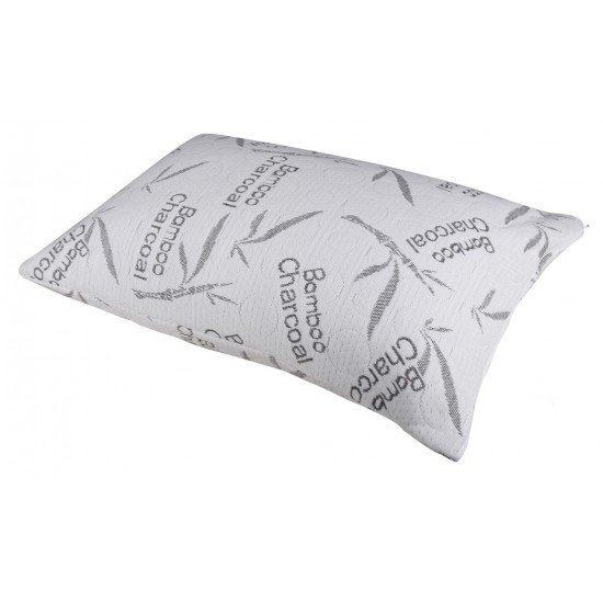 Bamboo Charcoal Memory Foam Pillow - Rolled