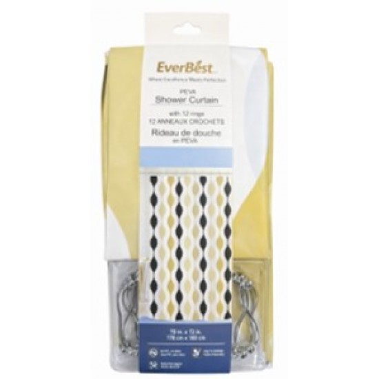 PEVA Printed Liner with Metal Hooks