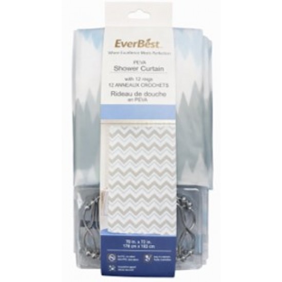 PEVA Printed Liner with Metal Hooks