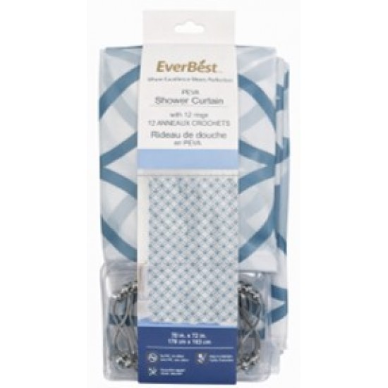 PEVA Printed Liner with Metal Hooks
